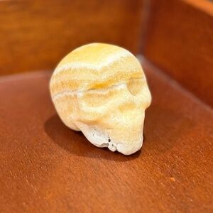Natural Yellow Calcite Healing Skull